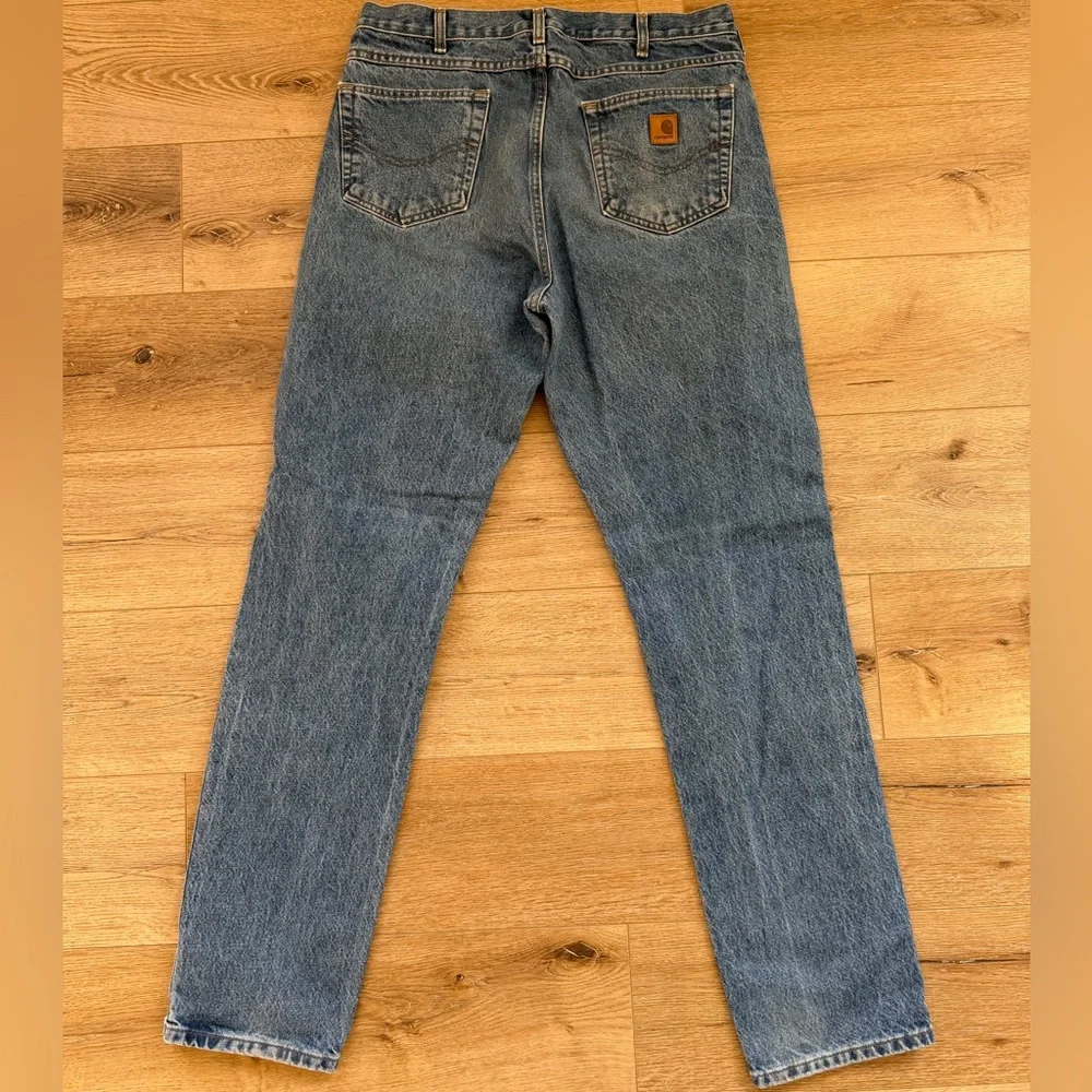 Carhartt Men's Straight Blue Jeans Traditional Fit - Picture 2 of 7